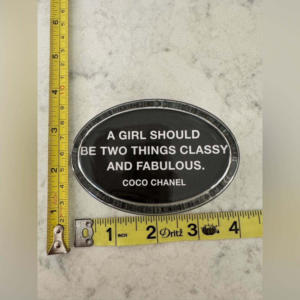 Ben’s Garden Coco Chanel Oval Quote paperweight